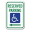 Signmission Reserved Parking w/ Handicapped Symbol w/ Left Arrow 12inx18in Hvy Ga. Alum, A-1218 Handicap A-1218 Handicap - Res Pk Hand Sy L - alternate 1